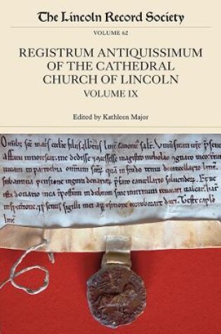 Cover of Registrum Antiquissimum of the Cathedral Church of Lincoln, volume 9