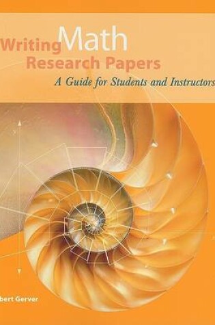 Cover of Writing Math Research Papers