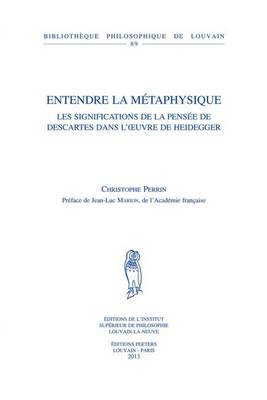 Cover of Entendre la metaphysique