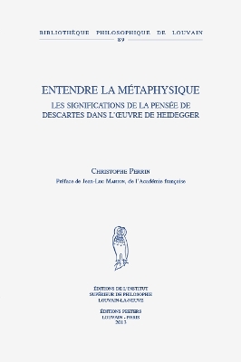 Cover of Entendre la metaphysique