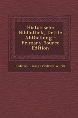 Cover of Historische Bibliothek, Dritte Abtheilung