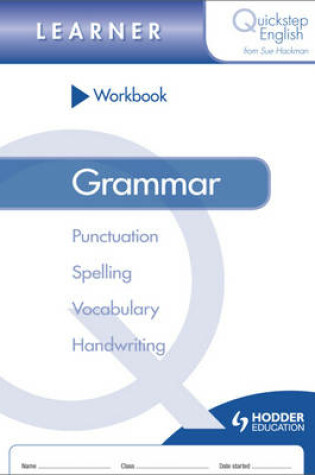 Cover of Quickstep English Workbook Grammar Learner Stage