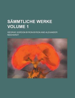 Book cover for Sammtliche Werke Volume 1