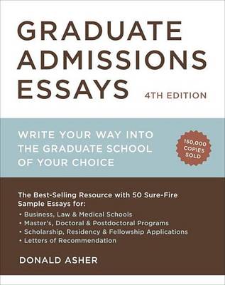 Book cover for Graduate Admissions Essays, Fourth Edition