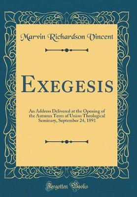 Book cover for Exegesis