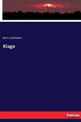 Cover of Klage