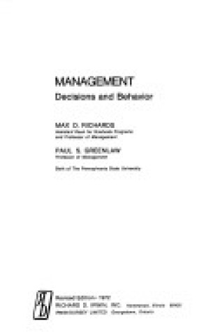 Cover of Management