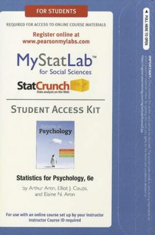 Cover of NEW MyLab Statistics  with Pearson eText -- Standalone Access Card -- for Statistics for Psychology