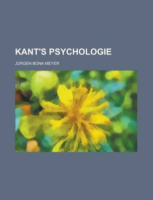 Book cover for Kant's Psychologie