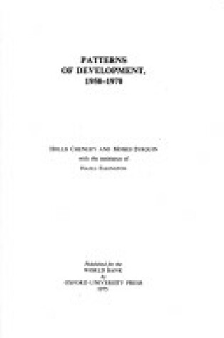 Cover of Patterns of Development, 1950-70