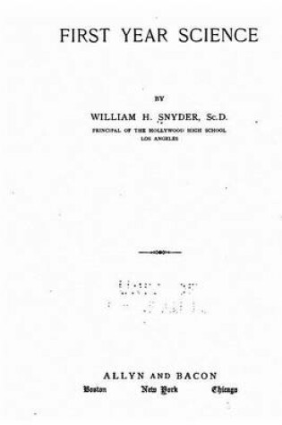 Cover of First year science