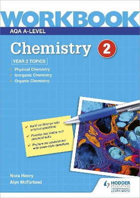 Book cover for AQA A-level Chemistry Workbook 2