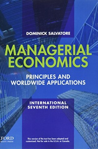 Cover of Managerial Economics