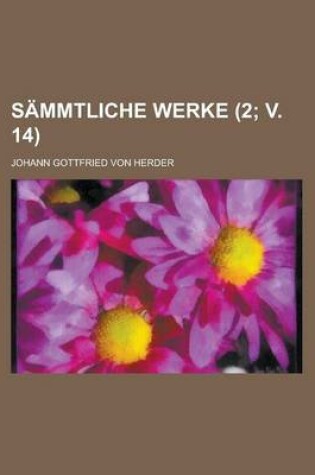 Cover of Sammtliche Werke (2; V. 14)