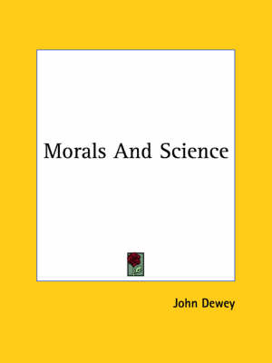 Book cover for Morals and Science