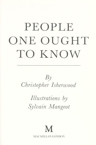 Cover of People One Ought to Know