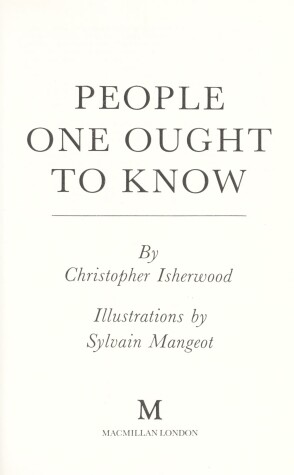 Book cover for People One Ought to Know