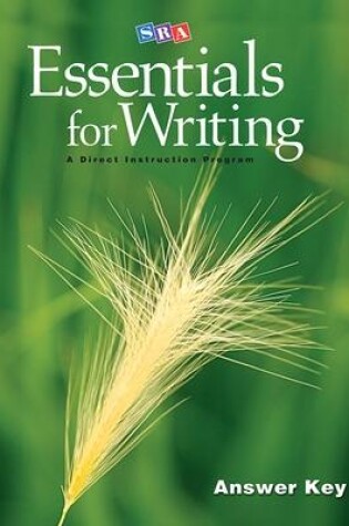 Cover of SRA Essentials for Writing Answer Key