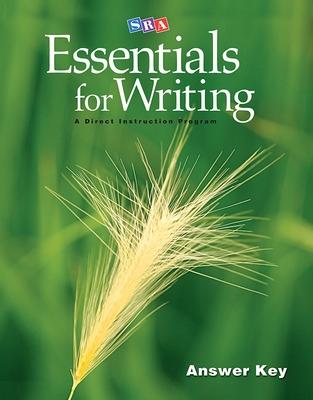 Cover of SRA Essentials for Writing Answer Key