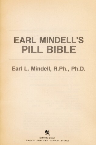 Cover of Earl Mindell's Pill Bible