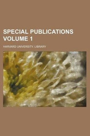 Cover of Special Publications Volume 1