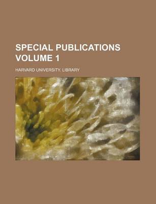 Book cover for Special Publications Volume 1