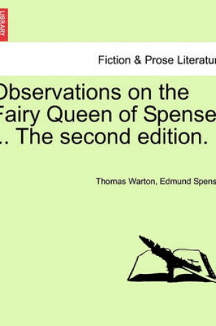 Cover of Observations on the Fairy Queen of Spenser ... the Second Edition.