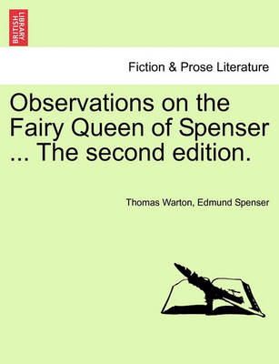 Book cover for Observations on the Fairy Queen of Spenser ... the Second Edition.