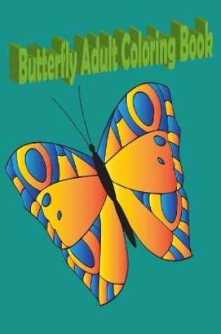 Cover of butterfly adult coloring book