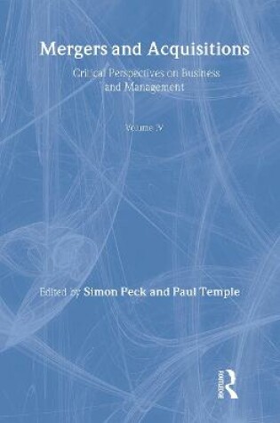 Cover of Mergers & Acquis Crit Persp V4