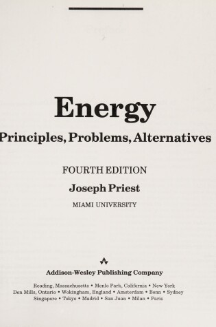 Cover of Energy