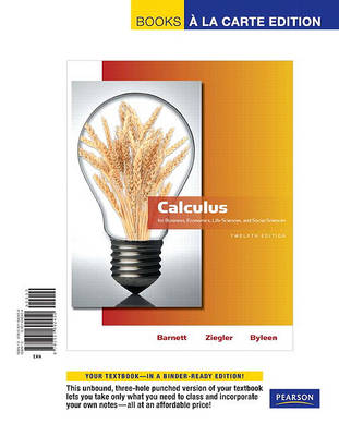 Book cover for Calculus for Business, Economics, Life Sciences and Social Sciences, Books a la Carte Edition