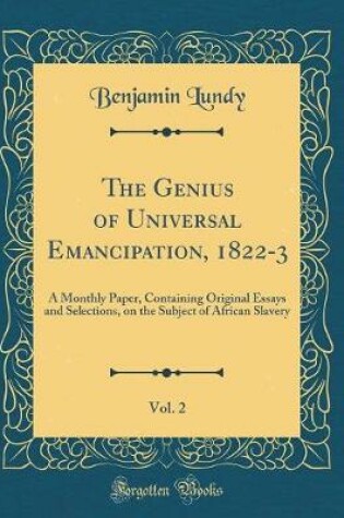 Cover of The Genius of Universal Emancipation, 1822-3, Vol. 2