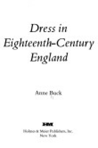 Cover of Dress in Eighteenth-Century England