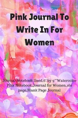 Book cover for Pink Journal to Write in for Women