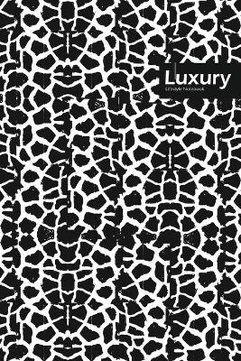 Book cover for Luxury Lifestyle, Animal Print, Write-in Notebook, Dotted Lines, Wide Ruled, Medium Size 6 x 9 Inch, 288 Pages (Black)