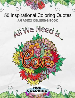 Book cover for 50 INSPIRATIONAL Coloring Quotes