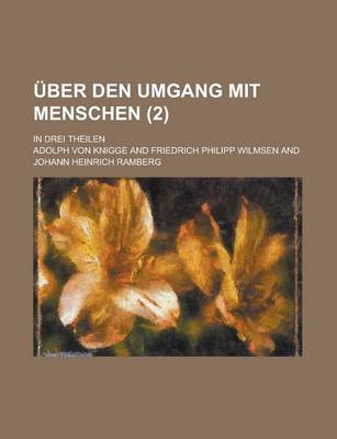 Book cover for Uber Den Umgang Mit Menschen (2); In Drei Theilen