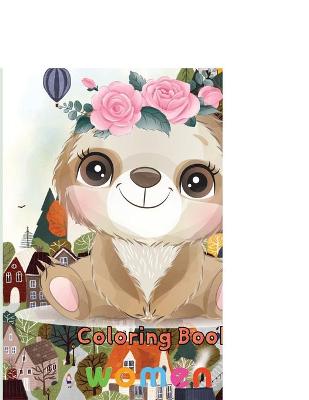 Book cover for unique Sloth Coloring book women