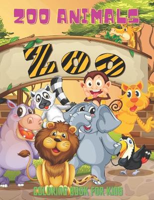 Book cover for ZOO ANIMALS - Coloring Book For Kids