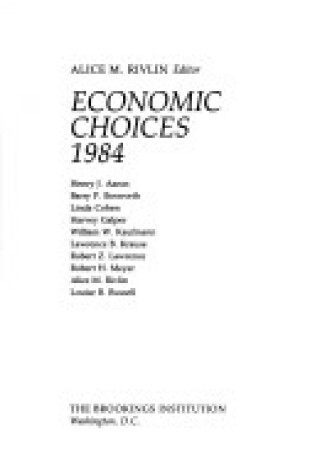 Cover of Economic Choices