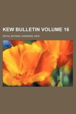 Cover of Kew Bulletin Volume 16