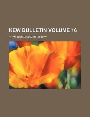 Book cover for Kew Bulletin Volume 16