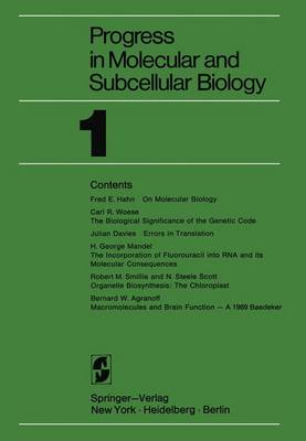 Book cover for Progress in Molecular and Subcellular Biology 1