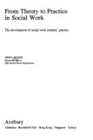 Cover of Theory and Practice in Voluntary Social Action