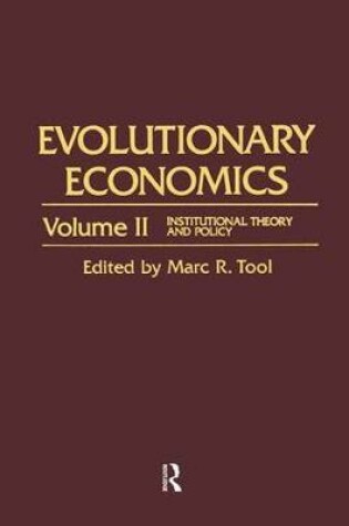 Cover of Evolutionary Economics