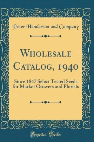 Cover of Wholesale Catalog, 1940