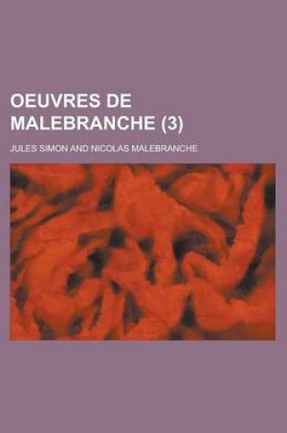 Cover of Oeuvres de Malebranche (3)