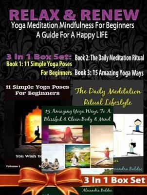 Book cover for Relax Renew: Yoga Meditation Mindfulness for Beginners