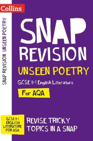 Cover of AQA Unseen Poetry Anthology Revision Guide